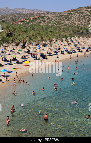 Vai beach, Lassithi, Creta, Grecia Foto Stock