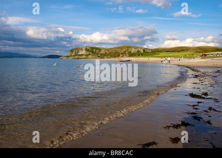 Ganavan sands e baia vicino a Oban in Argyll Scozia. Foto Stock