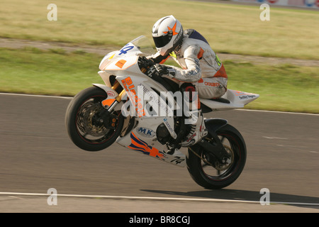 British Super Bike Championship sul circuito di Croft 2010. Foto Stock