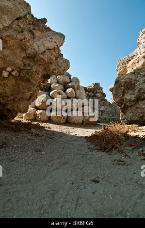 La Balista crociato di munizioni fort ,Apollonia Israele Foto Stock