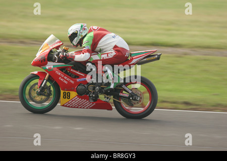 British Super Bike Championship sul circuito di Croft 2010. Foto Stock