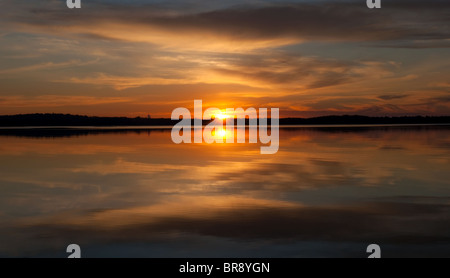 Tramonto sull'oceano, Nova Scotia Foto Stock