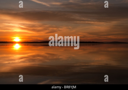 Tramonto sull'oceano, South Shore, Nova Scotia Foto Stock