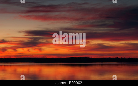 Tramonto su Oak Island, Nova Scotia Foto Stock