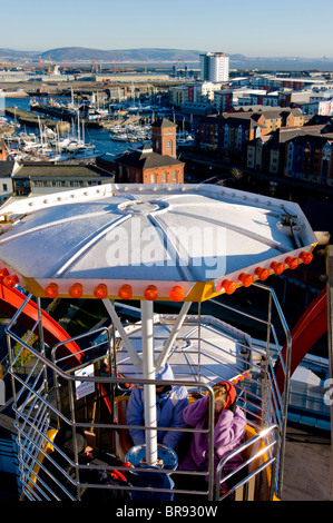 Europa, Regno Unito, Galles Swansea Luna Park Foto Stock