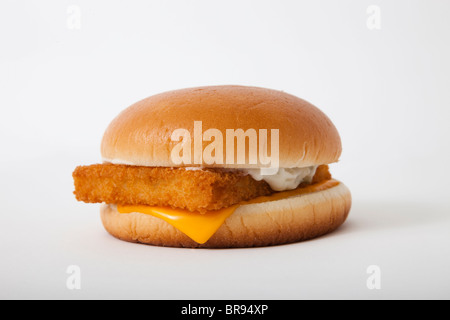 Filetto di mcdonalds-0-hamburger di pesce Pesce Foto Stock