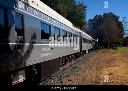 Treno a vapore dalla California State Railroad Museum Foto Stock
