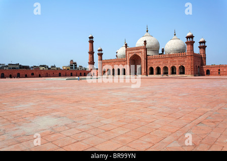 Il Cortile della moschea Badshahi, Lahore Punjab, Pakistan Foto Stock