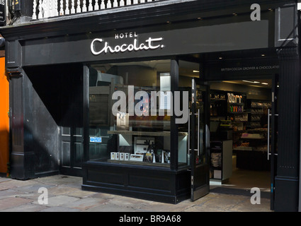 Hotel Chocolat negozio di cioccolato in Chester Town Center, Cheshire, Inghilterra, Regno Unito Foto Stock