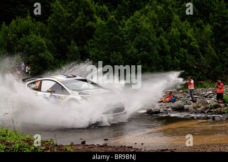 Prese durante il Sata Rally IRC 2010 nelle Azzorre. I fotografi che copre l'evento. Foto Stock