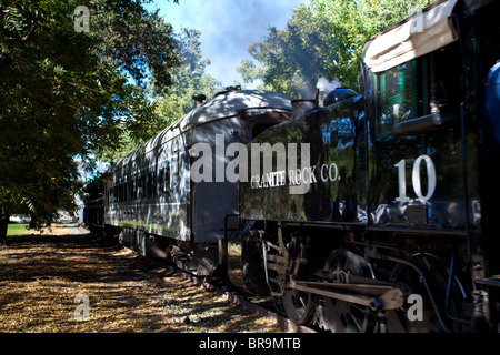 Treno a vapore dalla California State Railroad Museum Foto Stock