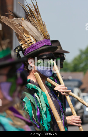 I membri del paletto di confine di covata Morris a St Albans Festival 2010 Foto Stock