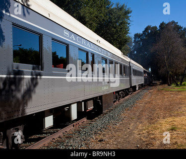 Treno a vapore dalla California State Railroad Museum Foto Stock