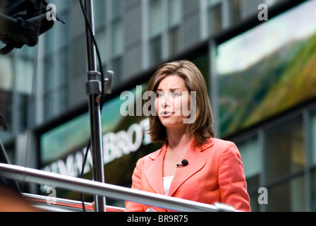 Lehman Brothers istituto finanziario sull orlo del collasso 12 settembre 2008. Foto Stock