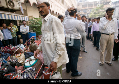 Dabbawala in Mumbai Foto Stock