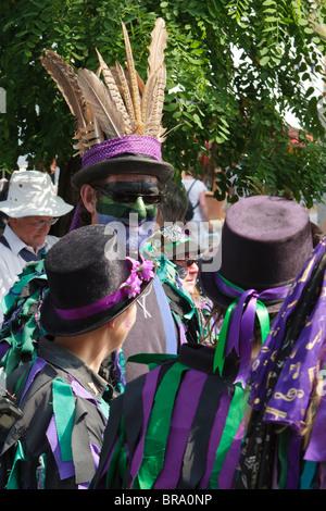 I membri del paletto di confine di covata Morris a St Albans Festival 2010 Foto Stock