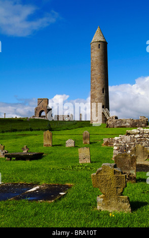 Devenish sito monastico, Co. Fermanagh, Irlanda Foto Stock