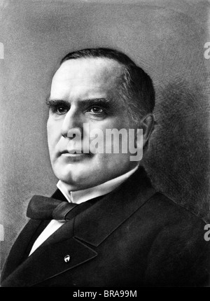 1890s ritratto WILLIAM McKINLEY venticinquesimo presidente americano assassinato nel 1901 da un anarchico Foto Stock