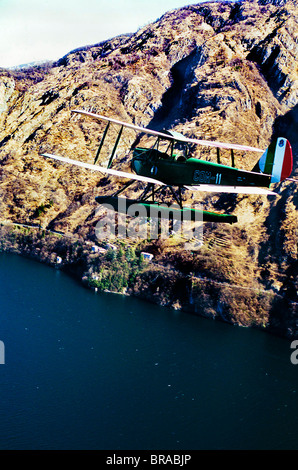 Idrovolante Caproni CA 100 sopra il lago di Como italia Foto Stock