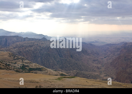 Vista la natura Dana Riserva, Giordania, Medio Oriente Foto Stock