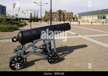 Fotografia del cannone al Regio Arsenale Woolwich Foto Stock