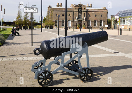 Fotografia del cannone al Regio Arsenale Woolwich Foto Stock