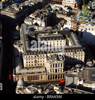 Immagine aerea della Bank of England, City of London, Londra, Inghilterra, Regno Unito, Europa Foto Stock