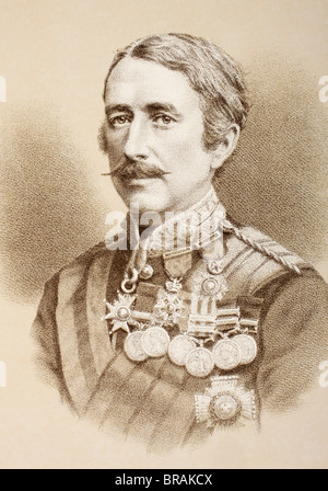 Maresciallo di Campo Garnet Joseph Wolseley, primo Visconte Wolseley, 1833 e 1913. Ufficiale dell'esercito britannico. Qui si vede come il generale. Foto Stock