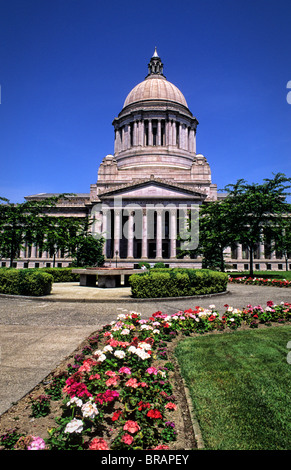 Il bel colore e architettura della Capitale dello Stato di edificio nel Nordovest del Pacifico città di Olympia Washington STATI UNITI D'AMERICA Foto Stock