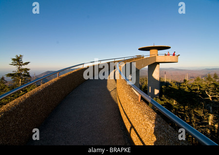 Viewpoint sulla sommità del Parco Nazionale di Great Smoky Mountains, Sito Patrimonio Mondiale dell'UNESCO, Tennessee, Stati Uniti d'America Foto Stock