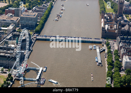 Fotografia aerea di BA London Eye Foto Stock