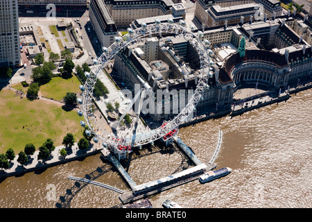 Fotografia aerea di BA London Eye Foto Stock