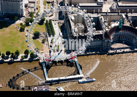 Fotografia aerea di BA London Eye Foto Stock