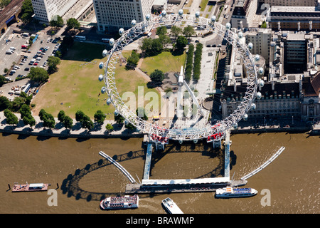 Fotografia aerea di BA London Eye Foto Stock