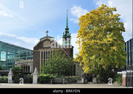 Tutti Hallows la chiesa dalla Torre di Londra Foto Stock