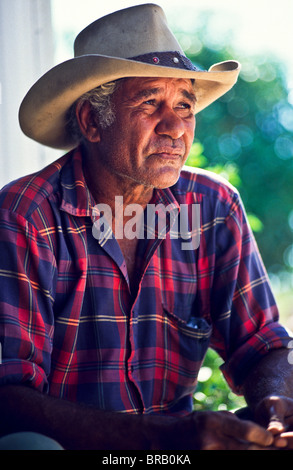 Testa ritratto stockman, Australia Foto Stock