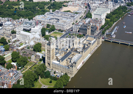 Fotografia aerea della Casa del Parlamento, Londra Foto Stock