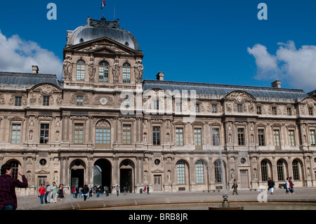 La Cour Carree, Louvre, Parigi, Francia Foto Stock