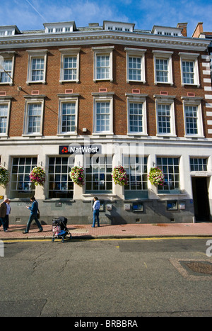 La Natwest Bank sul mercato Kingston Upon Thames Surrey in Inghilterra Foto Stock