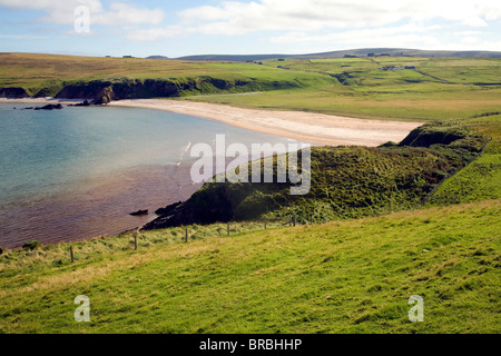 Spiaggia sabbiosa Burrafirth, Unst, isole Shetland, Scozia Foto Stock