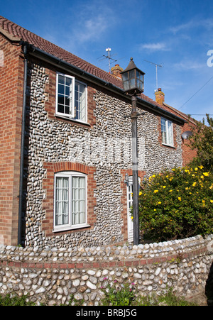 Pebbledash fine per una casa in Norfolk Foto Stock