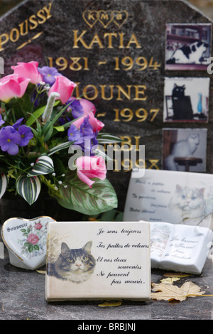 Asnieres cimitero animale, Asnieres, Hauts-de-Seine, Francia Foto Stock