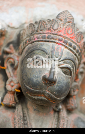 Il dio Hindu Hanuman, Varanasi, Uttar Pradesh, India Foto Stock