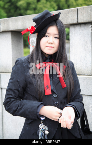 Donna Giapponese in cosplay costume, Harajuku, Tokyo, Giappone Foto Stock