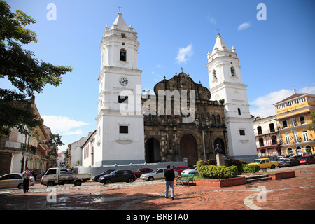 Catedral de Nuestra Senora de la Asuncion, Casco Antiguo, San Felipe distretto, città vecchia, UNESCO, Panama City, Panama Foto Stock