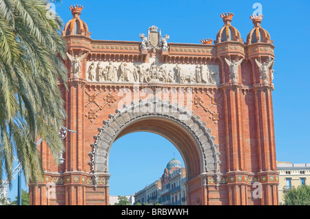 Arc de Triomf, Barcellona, in Catalogna, Spagna Foto Stock