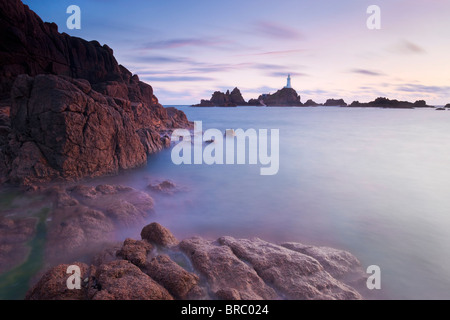 Corbiere Lighthouse, Jersey, Isole del Canale, REGNO UNITO Foto Stock