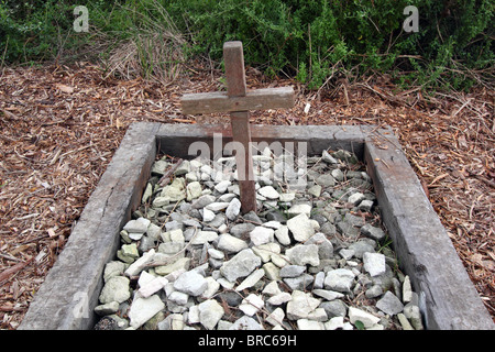 BASIC AUSTRALIAN CONVICT GRAVES COLLINS INSEDIAMENTO TRUSTY SULLIVAN BAY Penisola di Mornington VICTORIA AUSTRALIA BDB Foto Stock