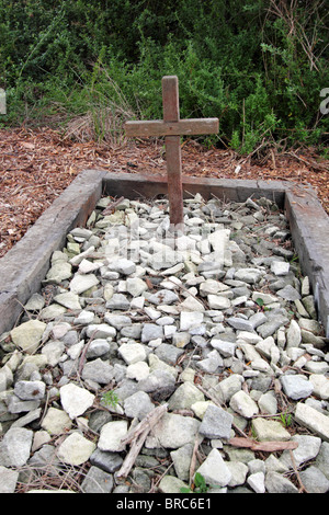 BASIC AUSTRALIAN CONVICT GRAVES COLLINS INSEDIAMENTO TRUSTY SULLIVAN BAY Penisola di Mornington VICTORIA AUSTRALIA BDB Foto Stock