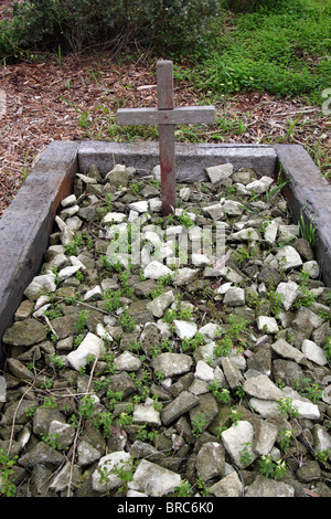 BASIC AUSTRALIAN CONVICT GRAVES COLLINS INSEDIAMENTO TRUSTY SULLIVAN BAY Penisola di Mornington VICTORIA AUSTRALIA BDB Foto Stock